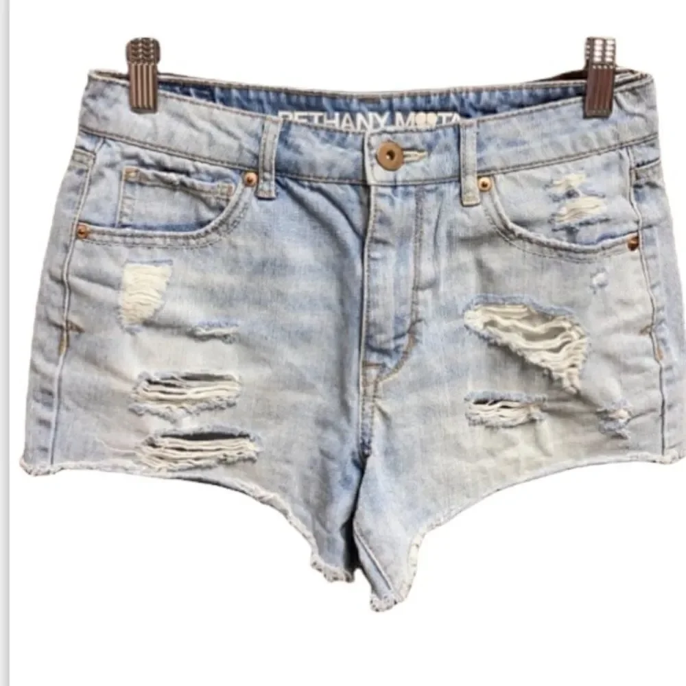 Bethany Mota High Rise Midi Denim Short
